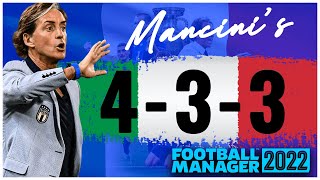 FM22 MANCINIS EURO WINNING 433 TACTIC  DOWNLOAD LINK  FOOTBALL MANAGER 2022 [upl. by Arayc]