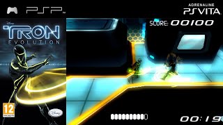 TRON Evolution PSP  Gameplay on Adrenaline PS Vita No Commentary [upl. by Kabob]