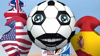 WORLD CUP 2010 WAVIN FLAGS Y SIGNING SOCCERBALLS ANIMATED CLIPRECREACIÓN REMAKE [upl. by Corb]