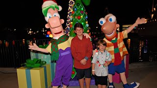 Meeting Phineas and Ferb Meet amp Greet Jollywood Nights Hollywood Studios Disney World [upl. by Comfort]