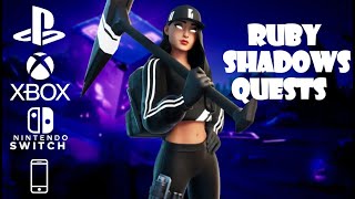 Fortnite Shadow Ruby Quests For Console [upl. by Dal]