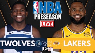 Minnesota Timberwolves vs Los Angeles Lakers  NBA Preseason Live Scoreboard 2024 [upl. by Maharba]