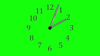 Green Screen  Free Different Clock Animated [upl. by Leinto]