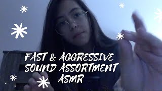 ASMR  Fast Aggressive Unpredictable Sound Assortment  breathing exercises salt amp pepper amp more [upl. by Tnelc726]