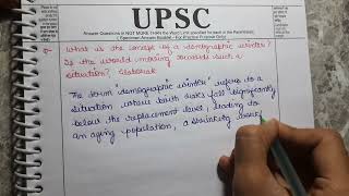 Ques55UPSC ANSWER writing series  Upsc mains IAS ANSWER WRITING ✍️ practice 2024 [upl. by Tower]