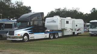 Volvo 770 Toy Hauler Toterhome RV Conversion  Ex NASCAR transport [upl. by Vena]