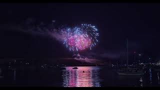 Falmouth Week Fireworks Display 2022 Cornwall [upl. by Waldack]