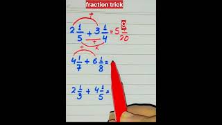 Fraction trick maths mathematics trendingshorts viralshort [upl. by Aitselec]