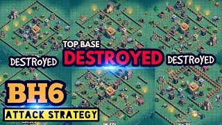 Best Builder Hall 6 Attack Strategy Tips for BH6 Builder Base Attaack  Clash of Clans [upl. by Nehr]