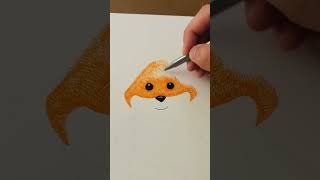 Drawing fur on the fox Drawing Process [upl. by Seys]