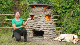 How To Building Trash Incinerator With Many Stone  Live With Nature  Đào Daily Farm [upl. by Trudy]