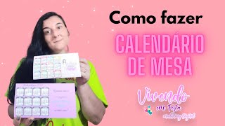 Como fazer calendário de mesa A4  molde gratuito [upl. by Eirrek944]