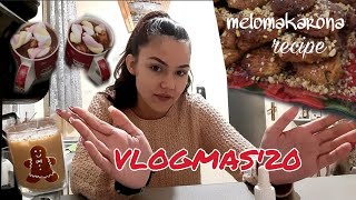 CHAOS IN THE KITCHEN FOR CHRISTMAS  melomakarona recipe  hot choco  gingerbread latte NefeliAtmn [upl. by Eelrahc]