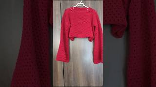 Crochet granny stitch bell sleeve top [upl. by Argile558]