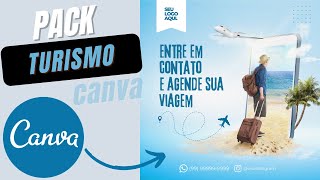 PACK AGÊNCIA DE VIAGENS  ARTES EDITÁVEIS DIRETO NO CANVA [upl. by Neemsay]