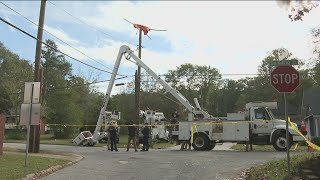 Lineman dies after equipment failure during power project in Griffin [upl. by Dranrev]