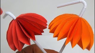 ORİGAMİ ŞEMSİYE NASIL YAPILIR  HOW TO MAKE A COCKTAIL UMBRELLA [upl. by Anirbak]