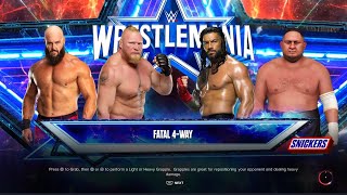 Roman Reigns Vs Samoa Joe Vs Brock Lesnar Vs Braun Strowman [upl. by Maroj]