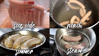 4 Ways to Water Cook your Sausage [upl. by Edwyna]