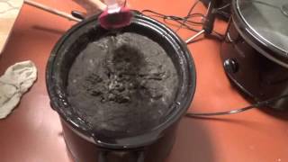 Rebatching Crockpot HP Soap into Activated Charcoal Soap [upl. by Natloz]