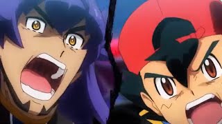 Ash vs Leon  Pikachu vs Charizard ⚡🔥 Dublado ao som da abertura clássica de Pokémon [upl. by Eirek]