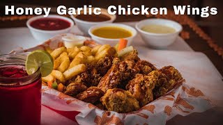 Honey Garlic Chicken Wings Recipe  Chicken Wings amp Honey Garlic Sauce Recipe in Urdu  Hindi [upl. by Eartnoed]