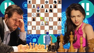 Mistake chess game 240 Magnus Carlsen vs Alexandra Kosteniuk [upl. by Geraud]