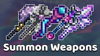 Terraria  All Summon Weapons Tier List amp Guide [upl. by Milurd]