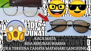 KACA MATA BISA BERUBAH WARNA  LENSA PHOTOCHROMIC Brown  REVIEW INDONESIA [upl. by Aynotal]