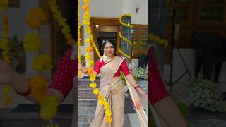 Pottu thotta pournami 🌼 vismayasebastian onam traditionalwear onamsaree [upl. by Akinirt]