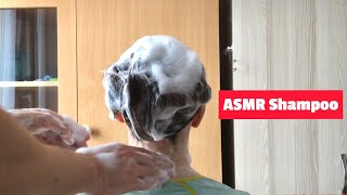 For those who like ASMR SHAMPOO 🧖‍♀️ relaxing hair wash 🕊 and scalp massage drops of water 💧 [upl. by Gnehs]