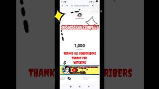 1k Subscribe Complete1000 Subscribe Complete Thanks 🙏 To All oOff You My Subscribers [upl. by Tawsha]