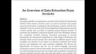 An Overview of Data Extraction From Invoices [upl. by Egamlat380]