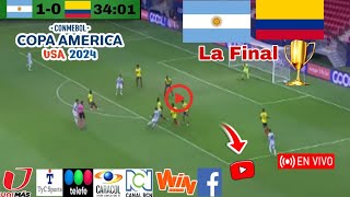 Argentina vs Colombia en vivo donde ver a que hora juega Argentina vs Colombia La Final 2024 [upl. by Mordecai234]