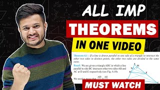 Class 10 Theorem Complete Syllabus  in 40 minutes  Theorem Class 10 Maths CBSE 2024 Boards [upl. by Atalante]