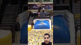 Outstanding stap trampoline bowling sports funny [upl. by Jehial]