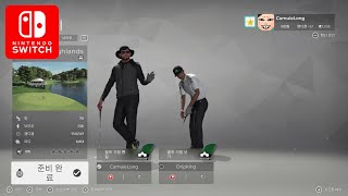 NS PGA Tour 2K21 Switch  4 온라인 2인 플레이 [upl. by Olivie952]