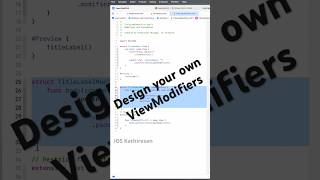 Custom ViewModifier SwiftUI  Xcode shorts [upl. by Mckay]