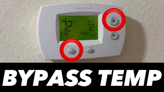 How To Bypass Honeywell Thermostat Temp Controls  Honeywell FocusPro 5000 and 6000 [upl. by Assirok762]