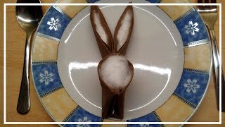 Servietten falten Ostern  klassischer Osterhase [upl. by Etom]