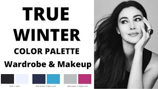 TRUE WINTER COLOR PALETTE FOR WARDROBE AND MAKEUP [upl. by Attolrac]