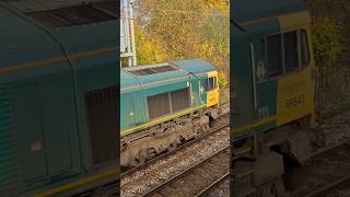 4L41 Class 66543 passes Motts Lane Footbridge for Basford Hall Yard Fl [upl. by Aronek703]