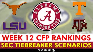 Alabama Football Playoff Picture College Football Playoff Rankings SEC Championship Game Scenarios [upl. by Eirrek433]