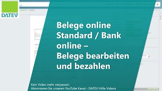 Belege online Standard  Bank online – Belege bearbeiten und bezahlen [upl. by Aleyam531]