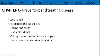 Biology paper 1 B6AQA Preventing and treating diseases Full chapter revision for GCSE in 15 mins [upl. by Imena]