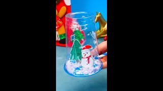 How to Make a Snow Globe ❄️☃️🌲 Easy Christmas DIY Craft [upl. by Noir]