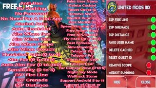 FREE FIRE MAX NEW MODUNITED MODS MAX V266XANTIBANALL HACKSAIMBOTAUTO HEDSHOT [upl. by Adekram914]