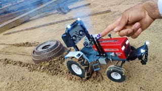 how to make tractor at home  Powerful tractor driven by DC motor [upl. by Roch]