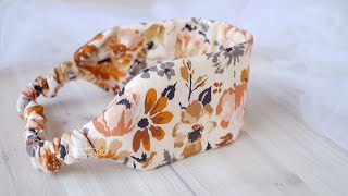 Simple Headband for Beginners  DIY Headband from Scrap Fabric [upl. by Atcele]