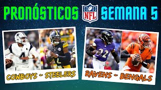 Pronósticos Semana 5  ¿Quién ganará cada partido  NFL 2024 [upl. by Amadas]